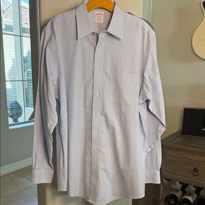 Brooks Brothers Light Blue Checkered Dress Shirt 161/2-35